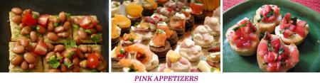 Pink Appetizers for our End of Year Pink Pups Pawty
